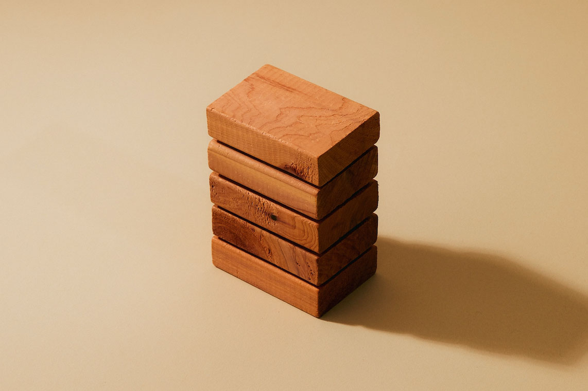 a photograph of wooden blocks stacked